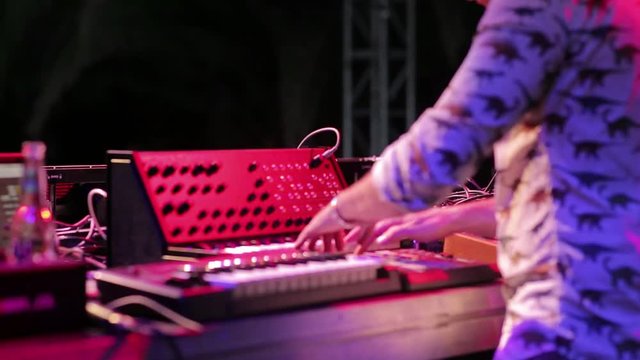 DJ on synth