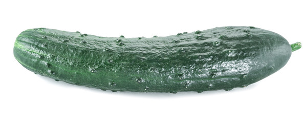 Cucumbers on the white background.