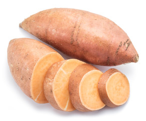 Sweet potato. Isolated on a white background.