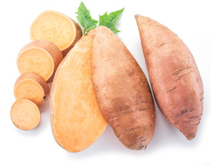 Sweet potato. Isolated on a white background.