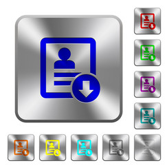 Move down contact rounded square steel buttons