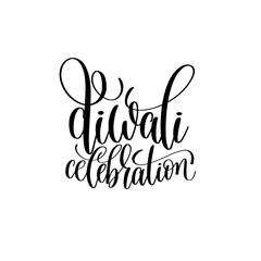 diwali celebration black calligraphy hand lettering text 