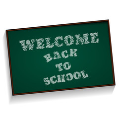 Welcome back to school  chalkboard on white background vector eps 10