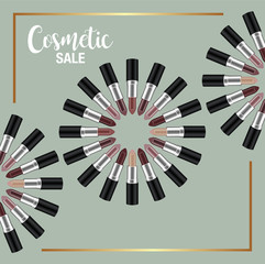 Template banner design for cosmetic sale