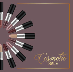 Template banner design for cosmetic sale