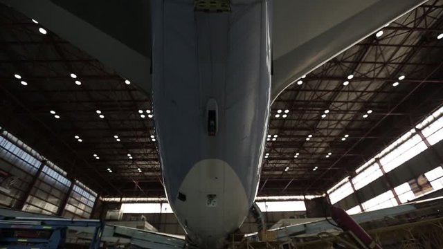 Bottom of airplane