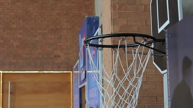 Basketball thrown in net