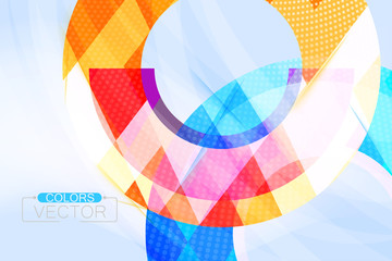 Abstract colorful circular shape vector wallpaper background