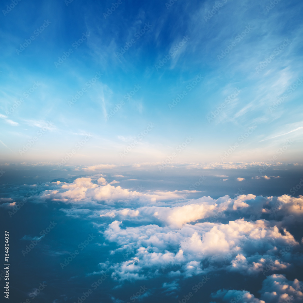 Wall mural clouds in sky atmosphere panorama