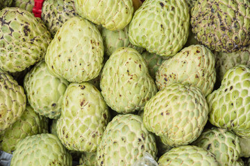 Obraz premium Custard apple fruit to sell the market thailand.