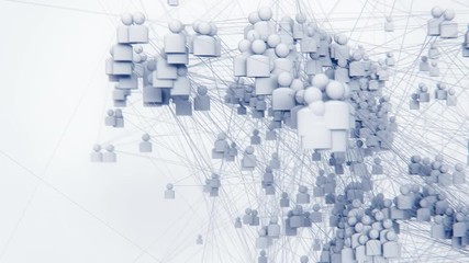 A growing social network: Render depicting clusters of digitally connected social groups. - Powered by Adobe