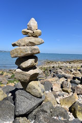 Caillou sur plage de la flotte en ré