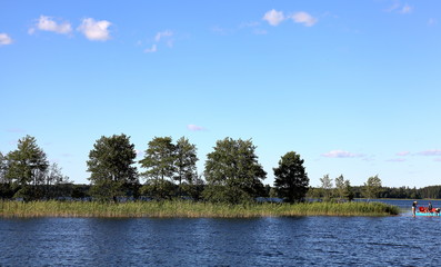 Plateliai lake island