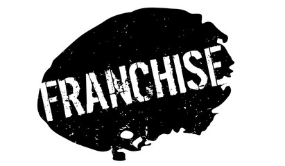 Franchise rubber stamp. Grunge design with dust scratches. Effects can be easily removed for a clean, crisp look. Color is easily changed.