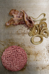 zubereitung eines Hamburger