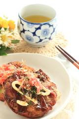 Japanese food, Okonomiyaki pan cake