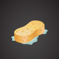 Sponge vector icon. Realistic illustration.