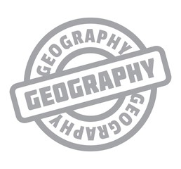 Geography rubber stamp. Grunge design with dust scratches. Effects can be easily removed for a clean, crisp look. Color is easily changed.