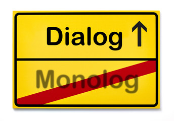 Strassenschild - Dialog