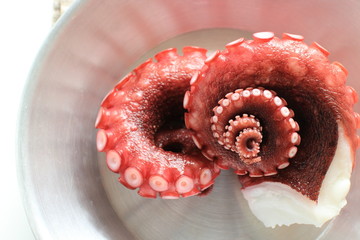 Japanese boiled octopus for freshness food ingredient image