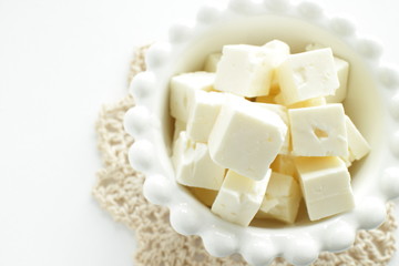 cube cheese for prepared food image