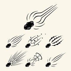meteor,vector illustration