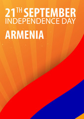 Independence day of Armenia. Flag and Patriotic Banner. Vector illustration.