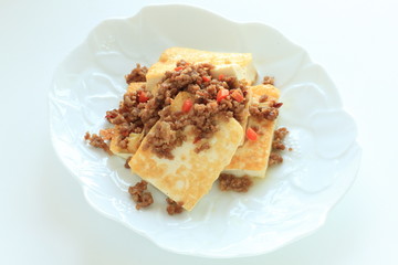 Chinese food, Pan fried tofu 