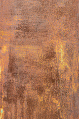 Rusty metal background with traces of paint