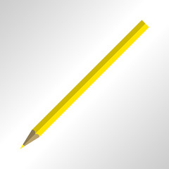 Yellow School Pencil Isolated Illustration