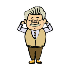 portrait  grandfather man family person