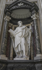 A marble statue disciple of Jesus the Apostle of St. Simon in Ba