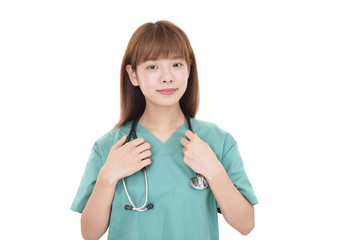 微笑む女医