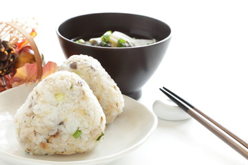 Japanese food, mackerel rice ball