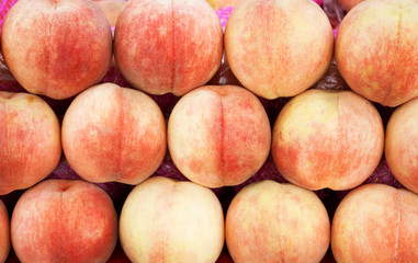 background from fresh organic Peaches
