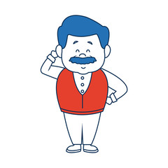 portrait happy grandfather man family person