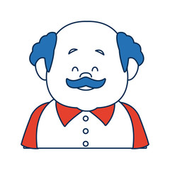 portrait happy grandfather man family person