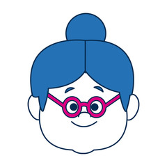 portrait of lovely grandmother old woman happy