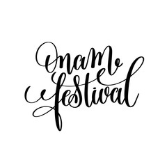 onam festival hand lettering calligraphy holiday quote