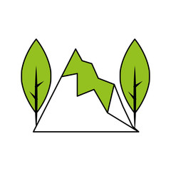 big mountains isolated icon vector illustration design