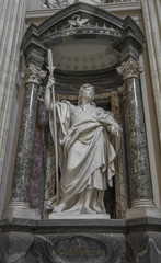 Fototapeta premium Sculpture of the Apostle San Taddeo in the Basilica of St. John