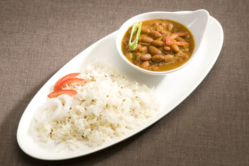 Rice & Rajma or Red kidney Beans
