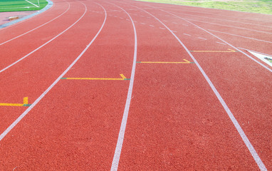 Running track numbers 1 2 3.