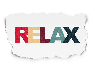Obraz premium Travel concept: Relax on Torn Paper background