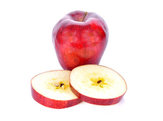 Apples on a white background