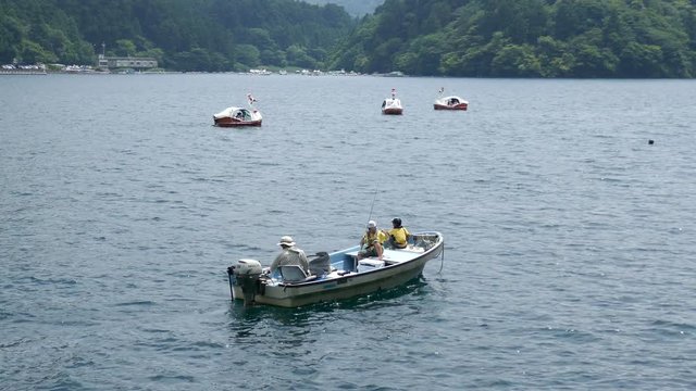 Hakone Ashino lake in Japan