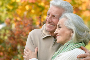 senior couple outdoors