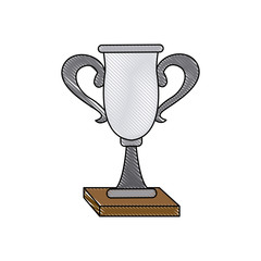 trophy winner sport award champion vector illustration