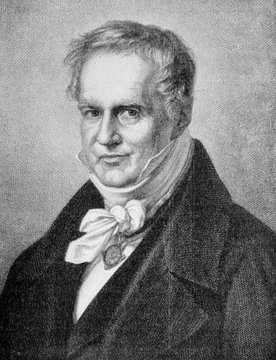 Portrait of Friedrich Wilhelm Heinrich Alexander von Humboldt Prussian geographer, naturalist, explorer and exponent of Romanticism founder of biogeography