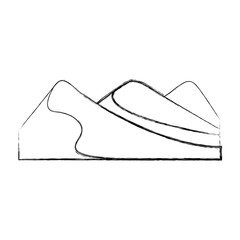 big mountains isolated icon vector illustration design